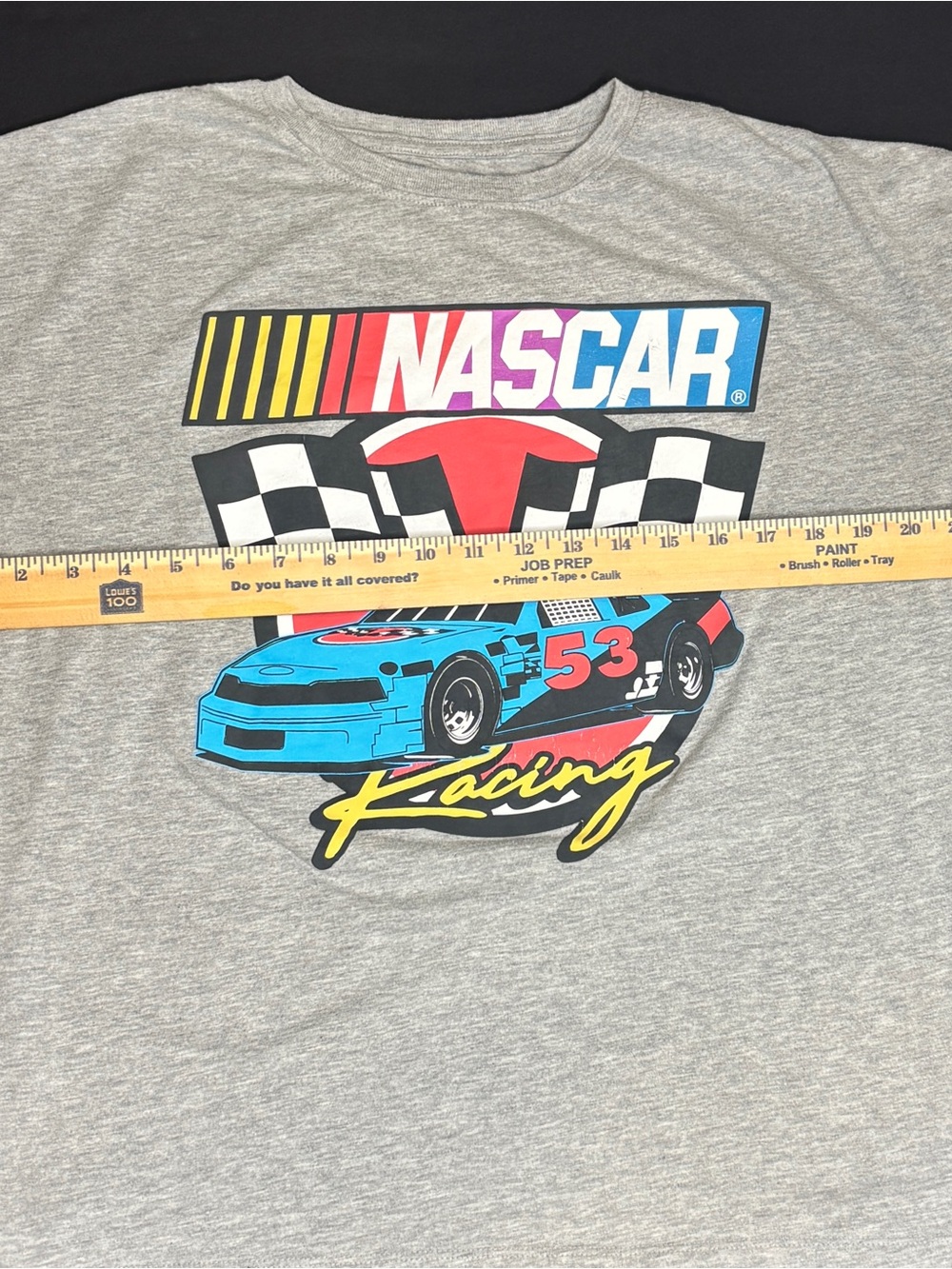 NASCAR Grey Graphic Racing Tee - Large Oversized - Picture 2 of 4